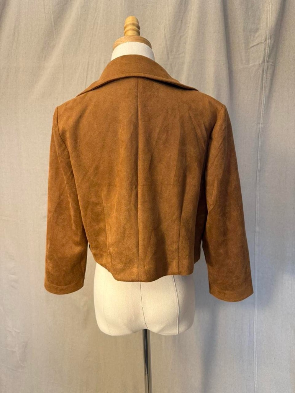 Faux Suede Cropped Jacket - Picture 5 of 7
